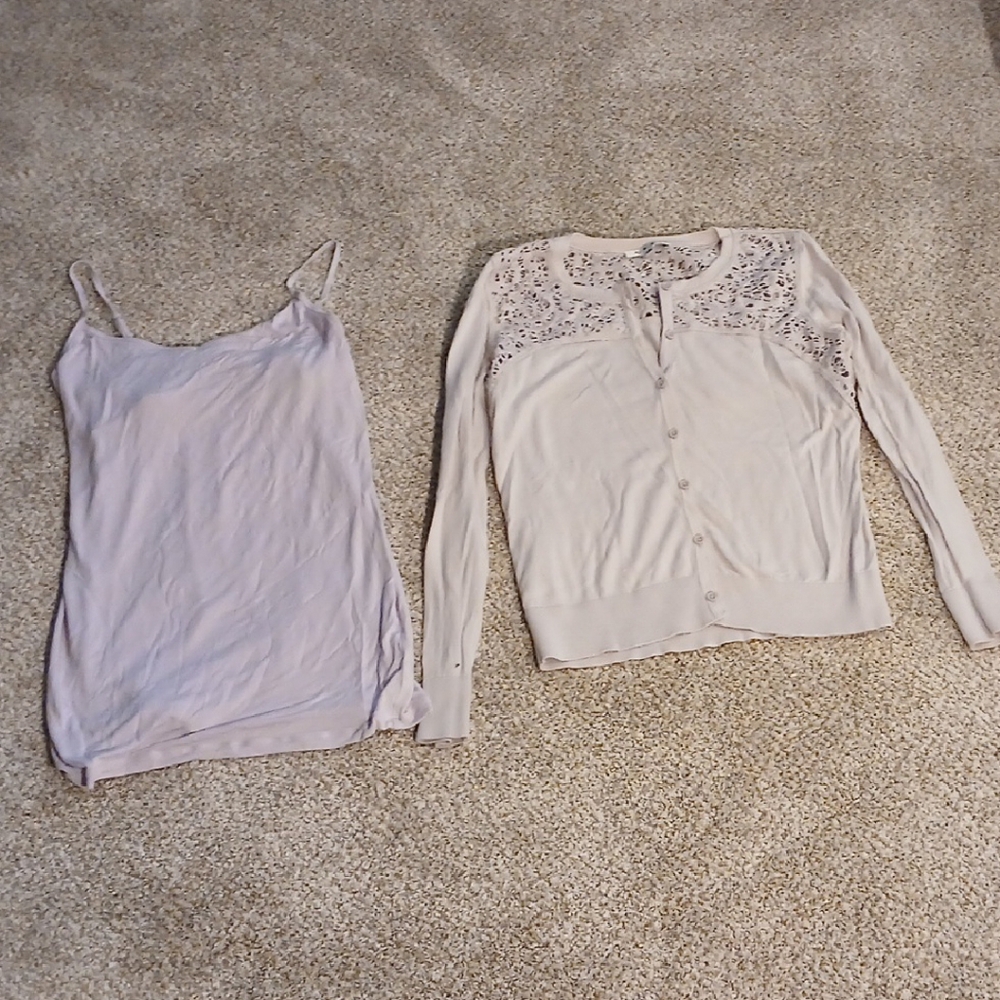 CAbi Cream Sleeveless Fitted Camisole